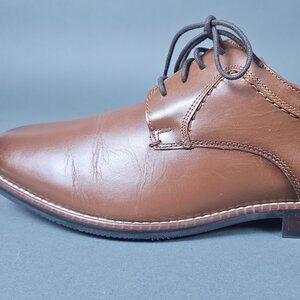 Nunn Bush Gel Flex Plain Toe Oxford in Cognac